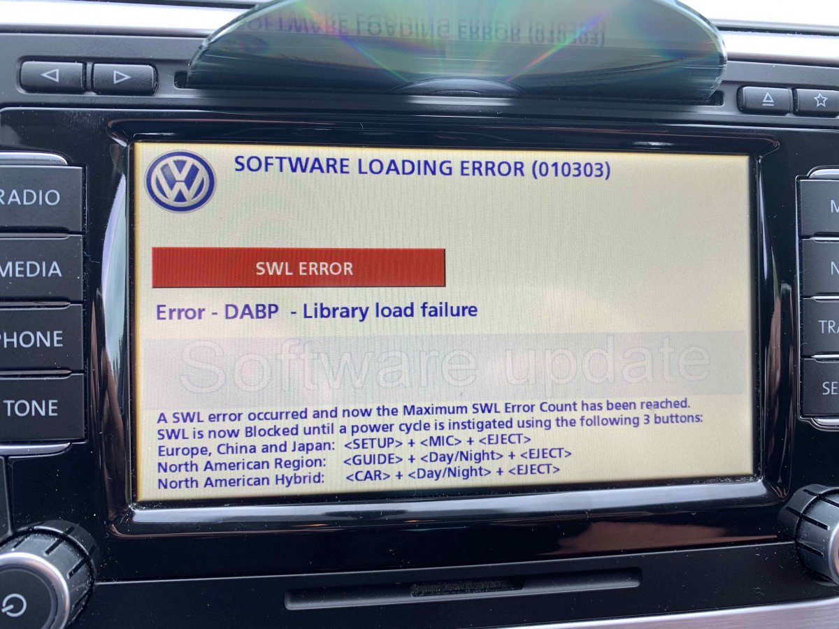 Probleem RNS-510 firmware update 5230 naar 5238 - In Car Entertainment - VW Passat . nl :: Volkswagen Passat Club Nederland